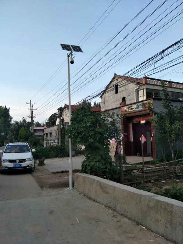 Okeyset solar wireless monitoring integrated machine for new rural security in Zhoukou, Henan Province