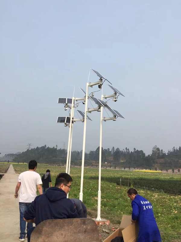 四川峨眉山智慧农业用 OKEYSET 太阳能无线监控一体机