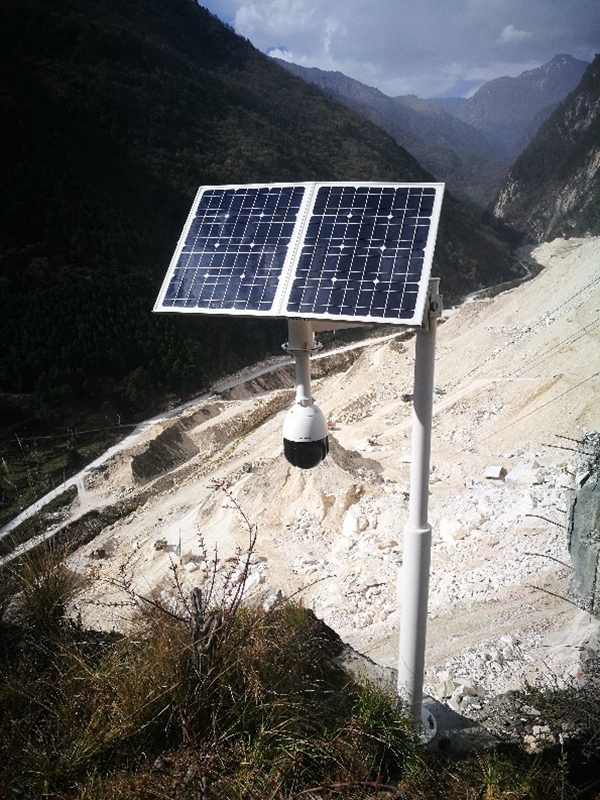 Okayset solar wireless monitoring integrated machine for address exploration in Wenchuan, Sichuan