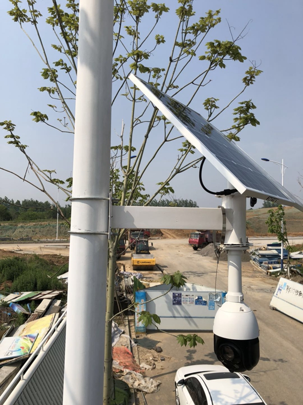 杭州项目工地用OKEYSET太阳能无线监控一体机