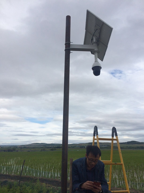 Okeyset solar wireless monitoring integrated machine for large paddy field in Heilongjiang Province