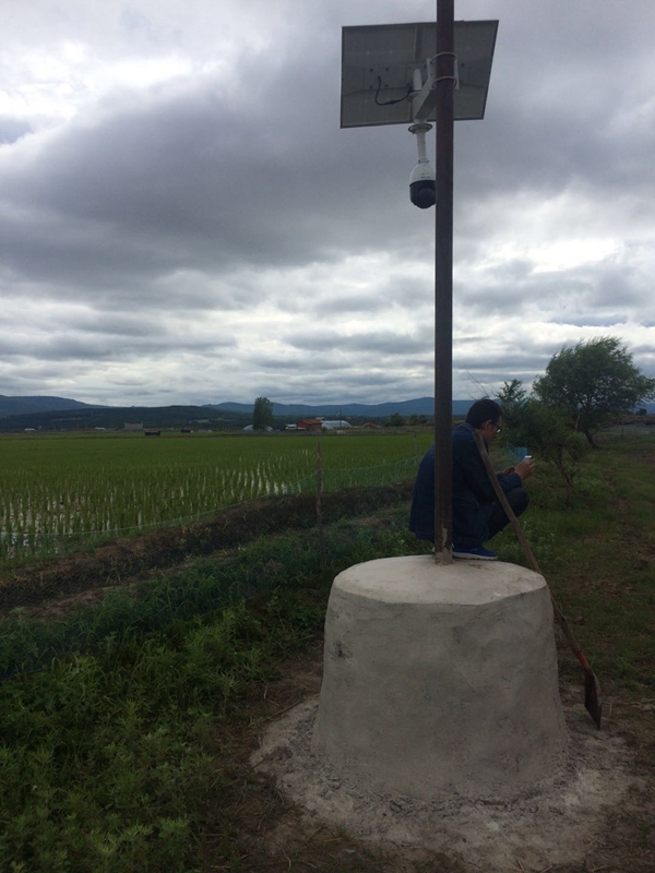 Okeyset solar wireless monitoring integrated machine for paddy field in Heilongjiang Province