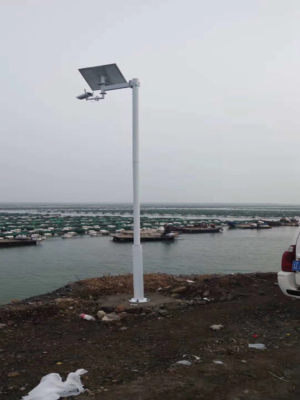 吉林海水养殖场用OKEYSET太阳能无线监控一体机