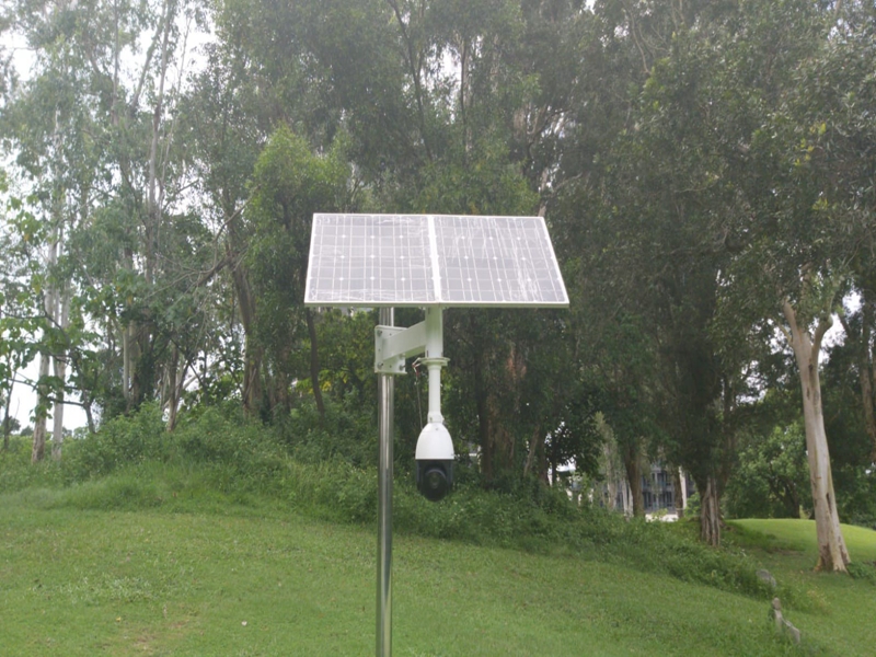 中国香港高尔夫球场用OKEYSET太阳能4G监控一体机