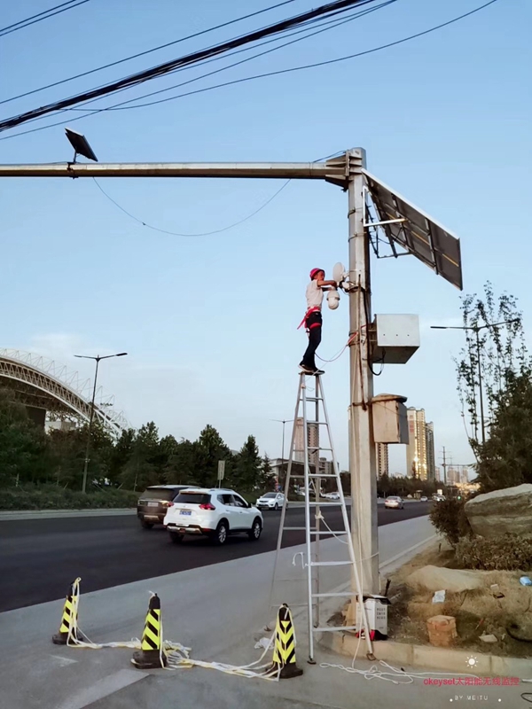 银川公路局用okeyset太阳能监控摄像头