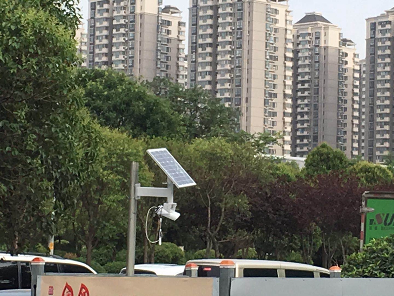 深圳福田停车场用okeyset太阳能监控摄像头