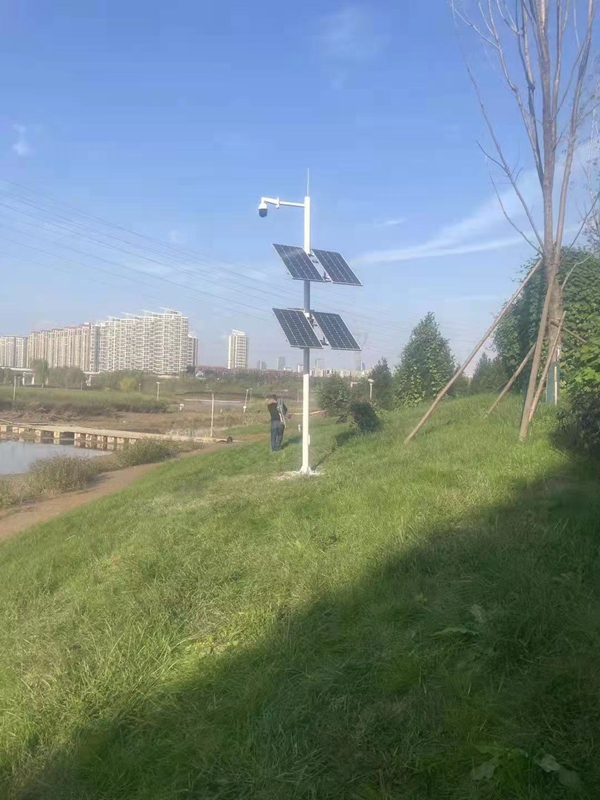 陕西西安市长安区沣河用集创科技太阳能无线监控系统