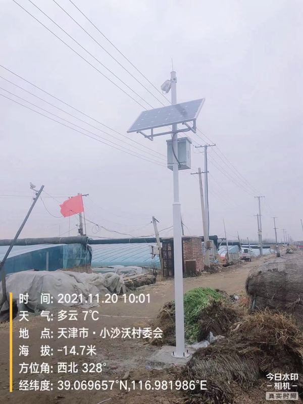 天津市京东农场用集创科技太阳能无线监控系统