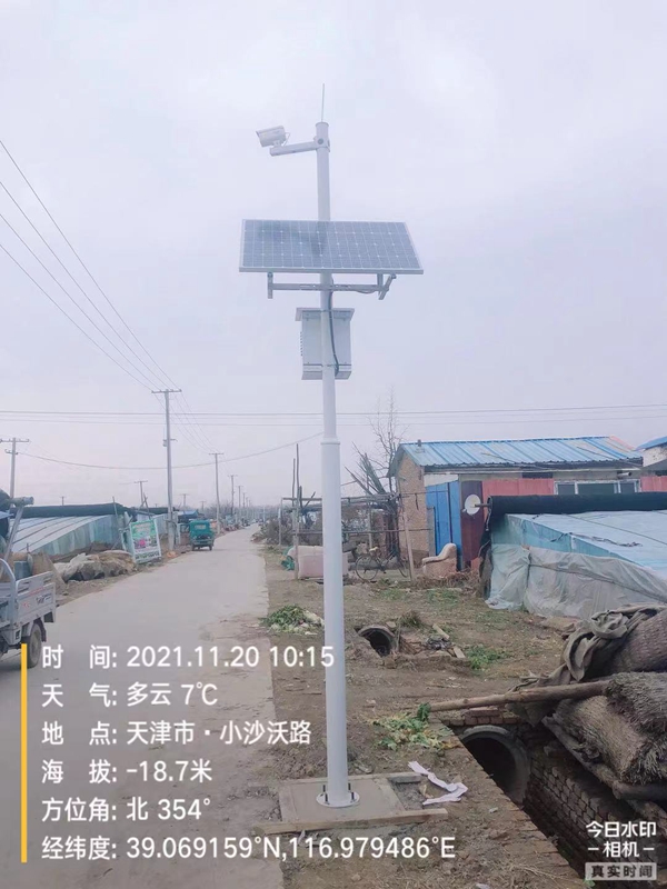 Jichuang technology solar wireless monitoring system for smart agricultural farm of Jingdong farm in Tianjin