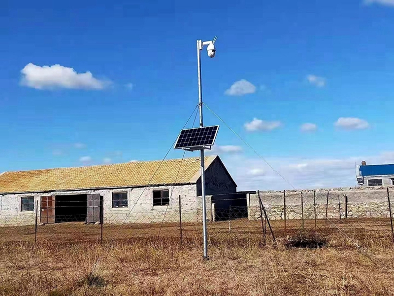 内蒙古呼伦贝尔养殖场用集创科技太阳能无线监控系统